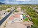 Aerial view showcasing a home with a private backyard oasis, including a pool, and well-maintained landscaping at 4607 E Sierra Sunset Trl, Cave Creek, AZ 85331