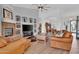 Spacious living room with fireplace and large entertainment center at 4607 E Sierra Sunset Trl, Cave Creek, AZ 85331