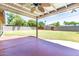 Covered patio offering an outdoor space for relaxation and entertainment with ceiling fan at 4713 E Cambridge Ave, Phoenix, AZ 85008