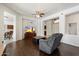 Open living area featuring tiled floors, a ceiling fan and easy access to kitchen at 5005 E Baker Dr, Cave Creek, AZ 85331