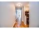 Hallway with wood floors and a desk off to the right at 5350 E Deer Valley Dr # 4239, Phoenix, AZ 85054