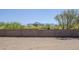Spacious backyard featuring a privacy wall with mountain views at 907 N Mountain Rd, Mesa, AZ 85207