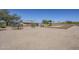 Expansive backyard featuring trees, dirt landscaping, and partial fencing at 907 N Mountain Rd, Mesa, AZ 85207