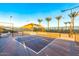 Outdoor pickleball court offers a fun recreational space with palm trees in the background at 10350 E Texas Ave, Mesa, AZ 85212