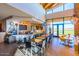 Bright and inviting restaurant features indoor seating with outdoor views, enhancing the dining experience at 10350 E Texas Ave, Mesa, AZ 85212