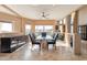 Stylish dining room with modern furnishings and abundant natural light at 1234 E Claire Dr, Phoenix, AZ 85022