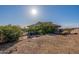 Expansive exterior with mature trees, fountain, and desert landscaping at 1234 E Claire Dr, Phoenix, AZ 85022