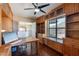 Well-lit office featuring custom built-ins, a desk, and a large window with scenic views at 1234 E Claire Dr, Phoenix, AZ 85022