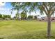 Scenic view of the community park with lush green grass and mature trees creating a relaxing atmosphere at 14554 W Evans Dr, Surprise, AZ 85379