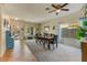 This spacious dining room features neutral walls, carpet, tile flooring and natural lighting at 14554 W Evans Dr, Surprise, AZ 85379