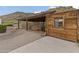 Rustic barn featuring sturdy construction and stunning mountain views, complemented by a spacious outdoor area at 1500 N Crismon Rd, Mesa, AZ 85207