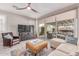 Cozy living area with tile flooring and a view of the outdoor patio at 1931 E Lantana Dr, Chandler, AZ 85286