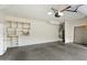 Spacious garage with built-in storage shelves and room for multiple vehicles at 19700 N 76Th St # 2169, Scottsdale, AZ 85255