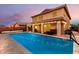 Enjoy a backyard with an inviting private pool, covered patio and no rear neighbors at 2425 E Flintlock Dr, Gilbert, AZ 85298