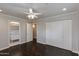 Spacious main bedroom with hardwood floors and easy access to the bathroom at 4201 N 35Th St, Phoenix, AZ 85018