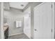 Bright bathroom features a glass-enclosed shower, granite countertop vanity, and modern fixtures at 7070 W Andrea Dr, Peoria, AZ 85383
