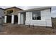 An in-progress home exterior view shows construction with HPI Form Control and a visible window install at 7674 W Rowel Rd, Peoria, AZ 85383