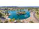 Beautiful lake view with walking path surrounding, plus residential parking nearby at 8113 E Vista Dr, Scottsdale, AZ 85250
