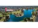 Beautiful aerial view of the property near a lake and lush green park at 8113 E Vista Dr, Scottsdale, AZ 85250