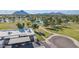 An aerial view of the residences, showing the greenbelt walking paths and neighborhood at 8113 E Vista Dr, Scottsdale, AZ 85250