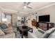 Comfortable living room with ceiling fan, and dining area view at 8250 E Arabian Trl # 120, Scottsdale, AZ 85258