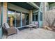 Comfortable outdoor seating area features decorative stone and views of the surrounding landscape at 11935 E Casitas Del Rio Dr, Scottsdale, AZ 85255