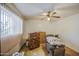 Bedroom featuring a ceiling fan, and vinyl flooring at 1849 E Jarvis Ave, Mesa, AZ 85204