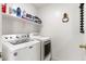 Efficient laundry room with modern white washer and dryer at 2031 S 86Th Ln, Tolleson, AZ 85353