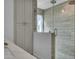 Beautiful bathroom showcasing a walk-in shower with glass door and spa-like tile and finishes at 2814 N 62Nd N St, Scottsdale, AZ 85257