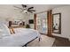 Bright bedroom with outdoor access, natural light, and stylish furnishings at 544 W Thunderbird Rd, Phoenix, AZ 85023