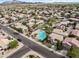 Community aerial view featuring a refreshing community pool and lush landscaping at 6228 S Nash Way, Chandler, AZ 85249