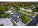 Aerial view of the property highlighting the expansive yard, sparkling pool, and well-manicured landscaping at 6301 N 16Th Dr, Phoenix, AZ 85015