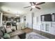 Open-concept living area with a seamless flow to the kitchen and dining room at 6749 W Charter Oak Rd, Peoria, AZ 85381
