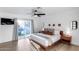 Light-filled bedroom with access to the backyard through sliding glass doors at 7820 N 5Th Ave, Phoenix, AZ 85021