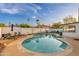 Inviting backyard pool featuring ample lounge seating for relaxation at 8431 E Rose Ln, Scottsdale, AZ 85250