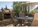Inviting outdoor space with fireplace and dining table for entertaining at 10040 E Happy Valley Rd # 2022, Scottsdale, AZ 85255