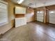 Clean garage with epoxy flooring, storage cabinets, and two-car access at 2088 N 164Th Ave, Goodyear, AZ 85395