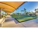 Community lawn bowling area beneath the covered awning at 3150 N 150Th Dr, Goodyear, AZ 85395