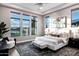 Spacious bedroom boasts water views, large windows, and elegant furnishings at 3842 E Alameda Ln, Gilbert, AZ 85298