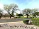 Street view showcasing trees, rock landscaping and shrubbery at 4446 E Woodridge Dr, Phoenix, AZ 85032