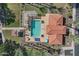 Aerial view of the community pool, palm trees, and lounge area at 5436 W Chisum Trl, Phoenix, AZ 85083