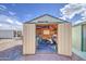 Interior view of the storage shed, perfect for tools or extra storage needs at 67 S Amulet Ave, Mesa, AZ 85208