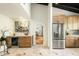 Spacious kitchen with marble countertops, under counter refrigerator and stainless appliances at 7500 E Mccormick Pkwy # 73, Scottsdale, AZ 85258