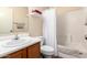 Clean bathroom with a sink, toilet, bathtub, and a shower at 125 S 56Th St # 100, Mesa, AZ 85206