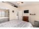 This is a well-lit bedroom with modern decor and large closet at 125 S 56Th St # 100, Mesa, AZ 85206