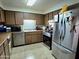 Functional kitchen features stainless steel appliances, ample countertop space, and classic cabinetry at 141 N Date -- # 7, Mesa, AZ 85201