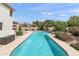 Inviting backyard pool with a spa offers a refreshing oasis for relaxation and recreation at 1515 E Saratoga Ct, Gilbert, AZ 85296