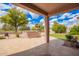 Covered patio featuring landscaped yard, serene backyard, and lounge area at 2146 S Drexel --, Mesa, AZ 85209