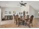 Spacious dining room featuring decorative tile floors and a vintage-style table with seating for six at 2315 E Cholla St, Phoenix, AZ 85028