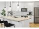 Modern kitchen features white cabinetry, stainless steel appliances, and a stylish backsplash at 2511 W Queen Creek Rd # 165, Chandler, AZ 85248